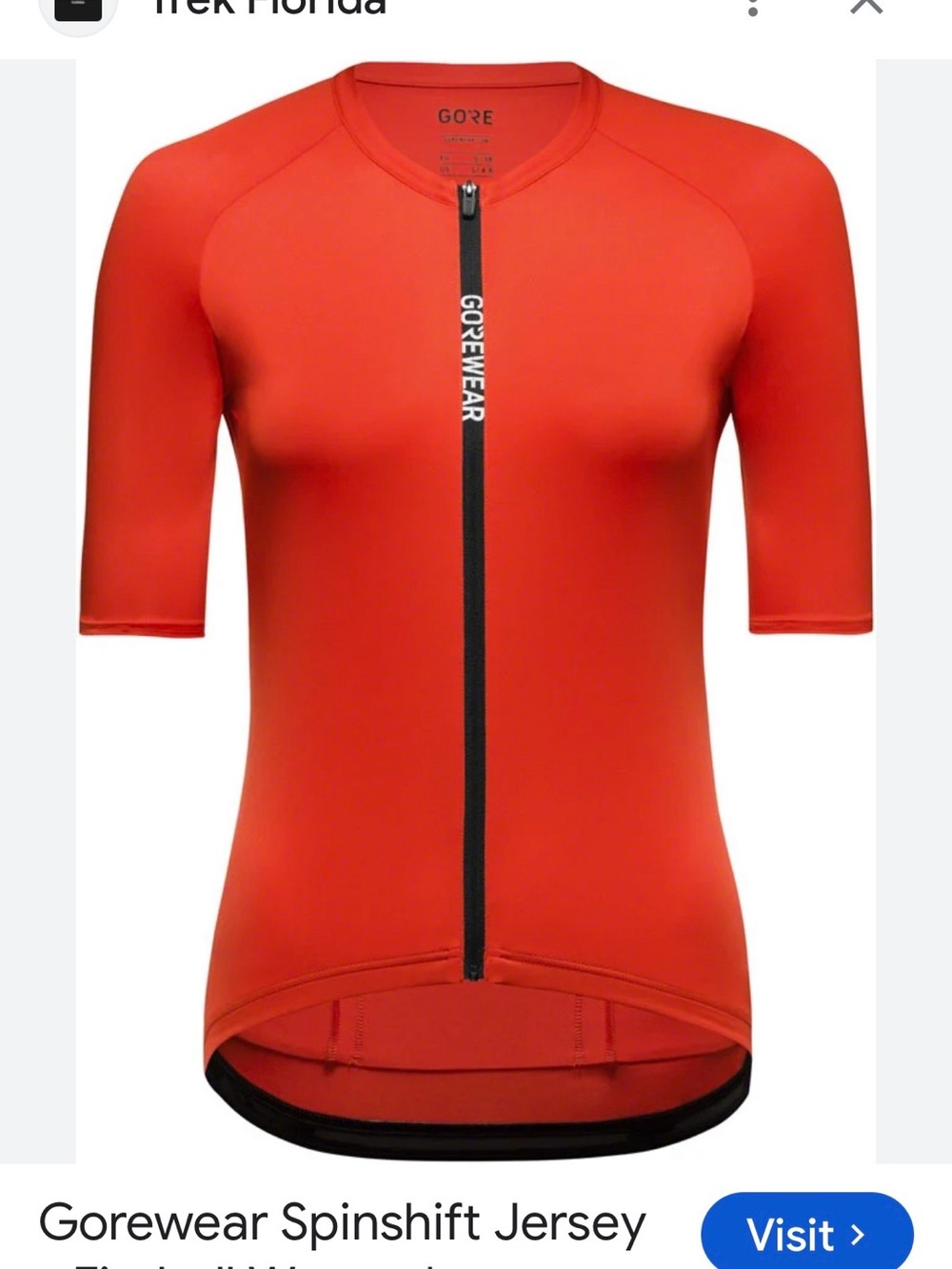 NWT Gore Wear Women’s Spinshift Jersey in fireball -Small NWT